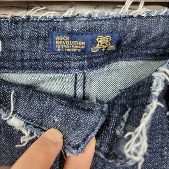 Rock Revolution Distressed Straight Leg Womens Jeans Size 28 - Picture 14 of 15